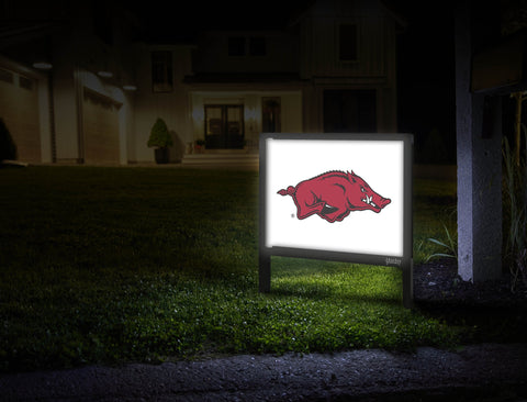 Arkansas Razorbacks White Yardsy Sign