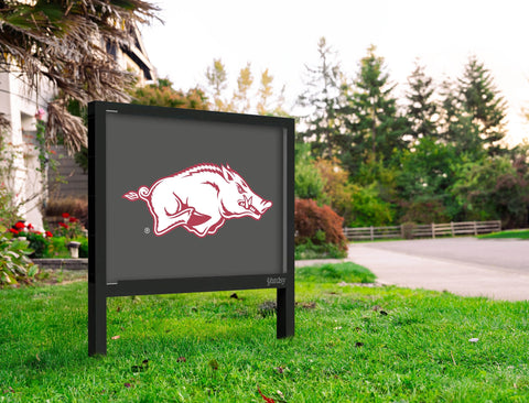 Arkansas Razorbacks White Anthracite Yardsy Sign