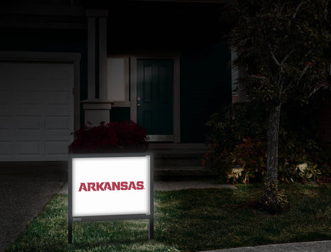 Arkansas Wordmark White Yardsy Sign