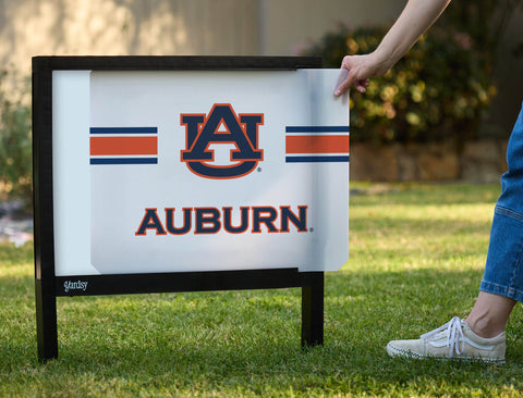 Auburn Au Stripes White V2 Yardsy Sign yard sign