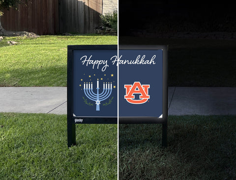 Auburn Happy Hanukkah Yardsy Sign yard sign