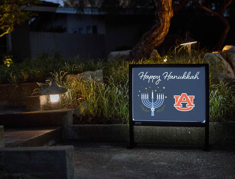 Auburn Happy Hanukkah Yardsy Sign yard sign