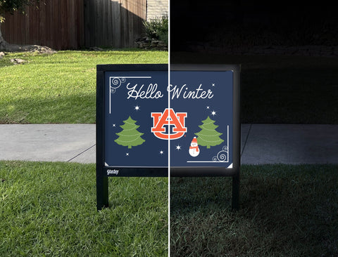 Auburn Hello Winter Yardsy Sign yard sign