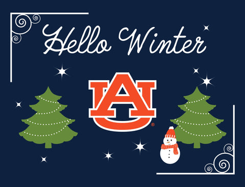 Auburn Hello Winter Yardsy Sign yard sign