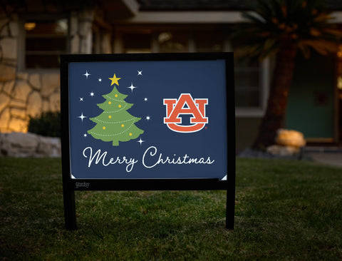 Auburn Merry Christmas Yardsy Sign yard sign