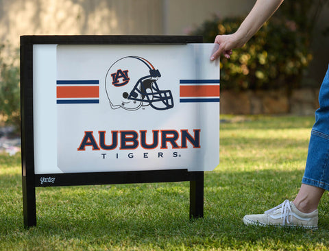 Auburn Tigers Helmet Stripes White V2 Yardsy Sign yard sign
