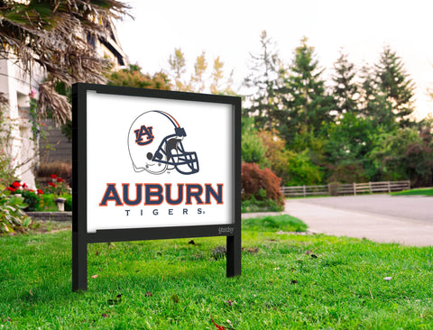 Auburn Tigers Helmet White Yardsy Sign