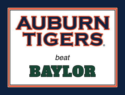 Auburn V Baylor Yardsy Sign yard sign