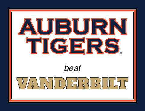 Auburn V Vanderbilt Yardsy Sign yard sign