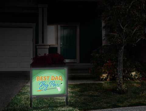 Best Dad By Par Yardsy Sign Front Door