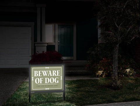 Beware Of Dog And Cat Yardsy Sign Front Door