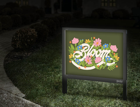 Bloom Yardsy Sign Walkway