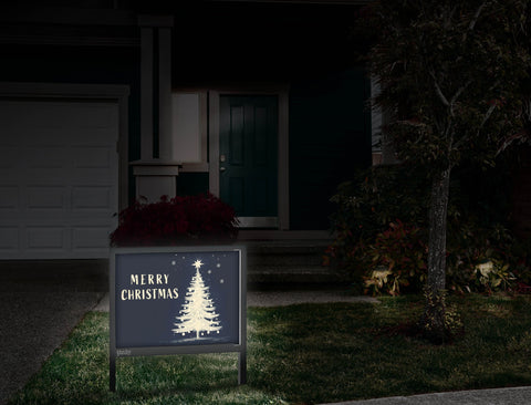 Blue X Mas Tree Front Door