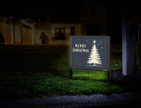 Blue X Mas Tree Mailbox