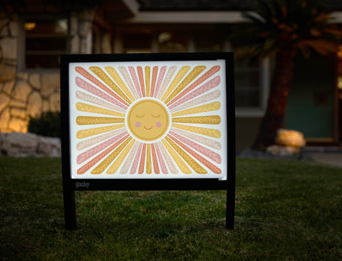 Boho Sun Yardsy Sign yard sign
