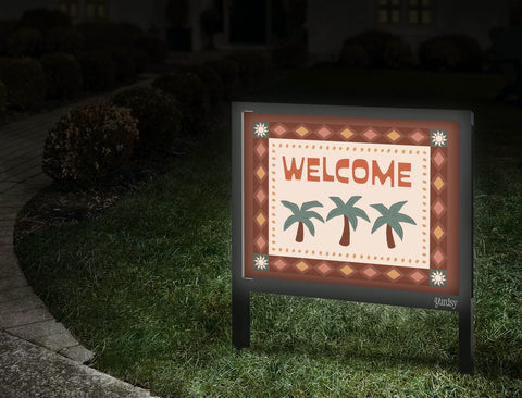 Boho Welcome Yardsy Sign Walkway