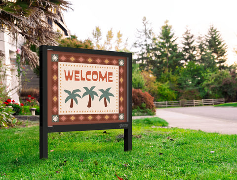 Boho Welcome Yardsy Sign Yard