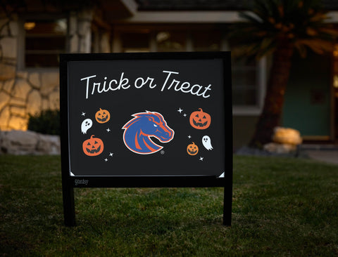 Boise State Halloween Trick Or Treat Yardsy Sign yard sign