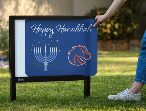 Boise State Happy Hanukkah Yardsy Sign yard sign