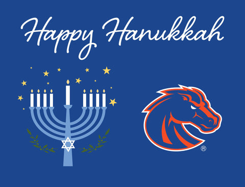 Boise State Happy Hanukkah Yardsy Sign yard sign
