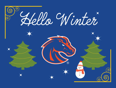 Boise State Hello Winter Yardsy Sign yard sign