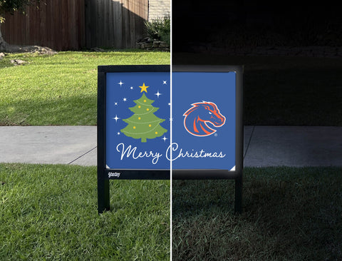 Boise State Merry Christmas Yardsy Sign yard sign