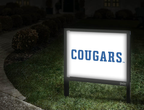 Brigham Young Cougars Wordmark White Yardsy Sign