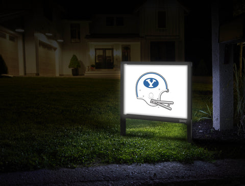 Brigham Young Helmet Mark White Yardsy Sign