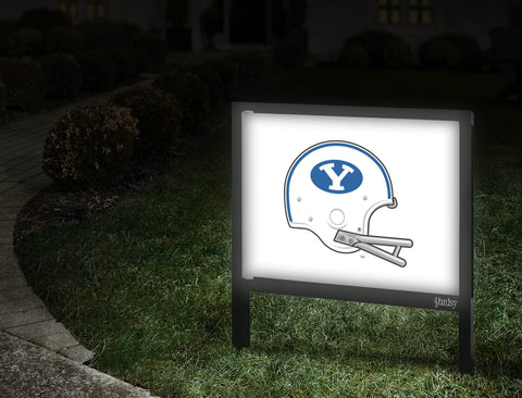 Brigham Young Helmet Mark White Walkway