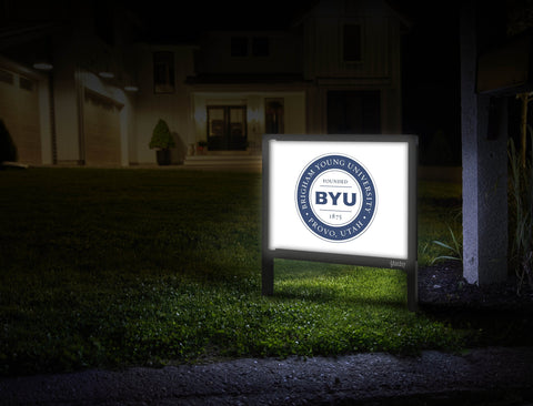 Brigham Young Institutional Mark White Yardsy Sign
