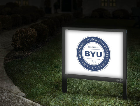 Brigham Young Institutional Mark White Yardsy Sign