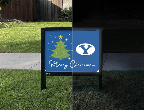Brigham Young Merry Christmas Yardsy Sign yard sign