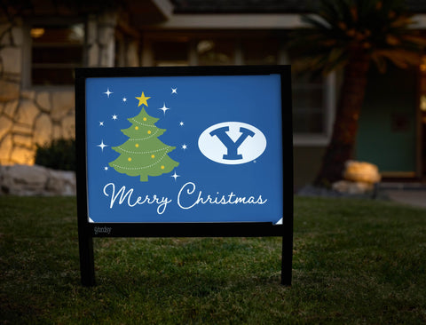 Brigham Young Merry Christmas Yardsy Sign yard sign