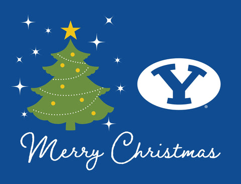 Brigham Young Merry Christmas Yardsy Sign yard sign