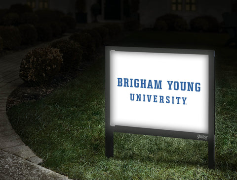 Brigham Young University Wordmark White Walkway
