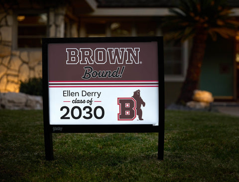 Brown College Bound Custom Yardsy Sign yard sign