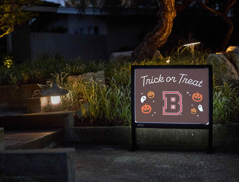 Brown Halloween Trick Or Treat Yardsy Sign yard sign