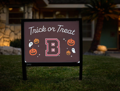 Brown Halloween Trick Or Treat Yardsy Sign yard sign