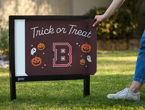 Brown Halloween Trick Or Treat Yardsy Sign yard sign
