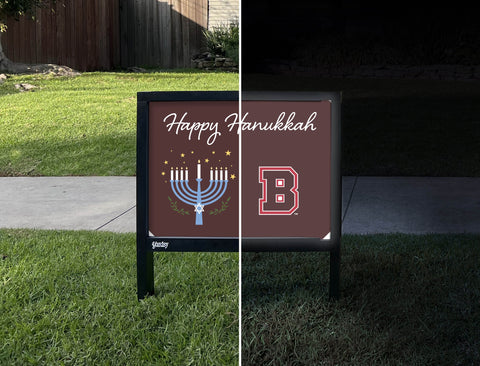 Brown Happy Hanukkah Yardsy Sign yard sign