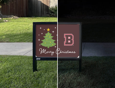 Brown Merry Christmas Yardsy Sign yard sign
