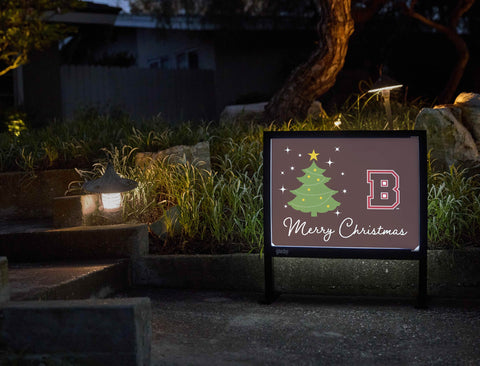 Brown Merry Christmas Yardsy Sign yard sign
