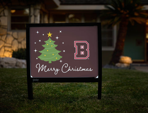 Brown Merry Christmas Yardsy Sign yard sign