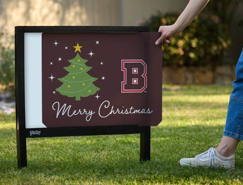 Brown Merry Christmas Yardsy Sign yard sign