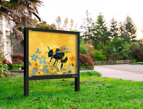 Bumbling Bee Garden Yard Sign Yard