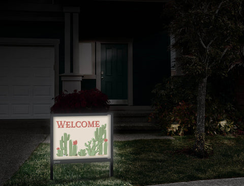 Cacti Welcome Yardsy Sign Front Door