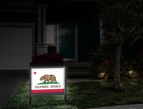 California Flag Yardsy Sign Front Door