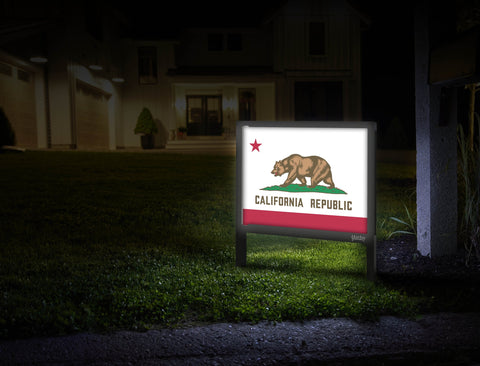 California Flag Yardsy Sign Mailbox