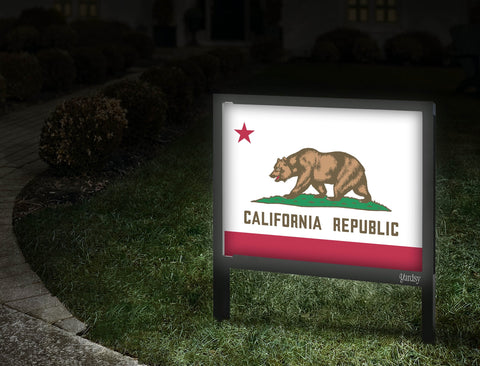 California Flag Yardsy Sign Walkway