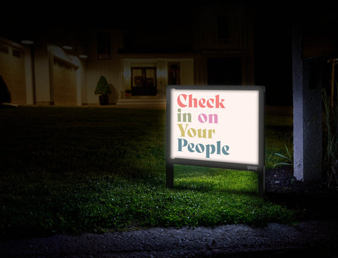 Check In On Your People Yardsy Sign Mailbox
